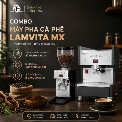 Combo Máy Pha Cà Phê Lamvita MX Chính Hãng – Máy Pha & Máy Xay Cà Phê Chuyên Nghiệp