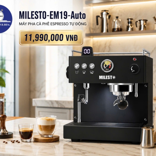 Máy Pha Cà Phê Milesto EM19 Auto