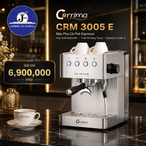 Máy Pha Cà Phê CRM 3005E Chính Hãng | Espresso Chuẩn Vị, Đánh Sữa Chuyên Nghiệp